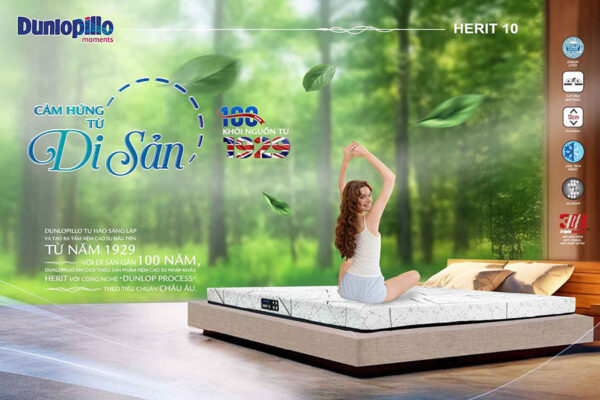 Đệm cao su Herit Dunlopillo chính hãng Đệm cao su Herit Dunlopillo chính hãng